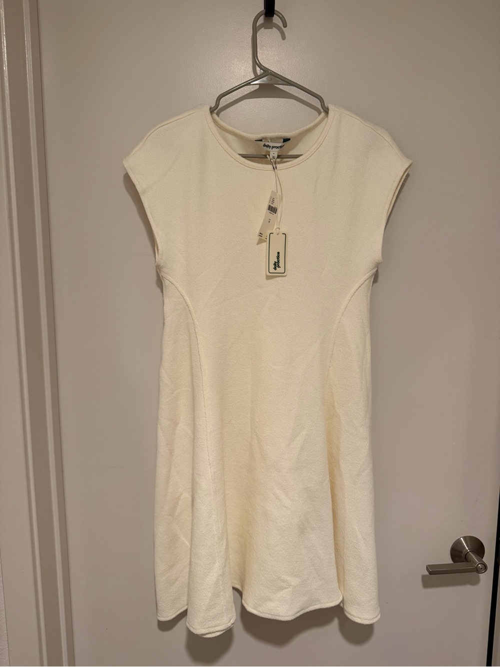 Sleeveless Cream A-Line Mini Dress